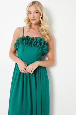 Debut London by Coast Ruffle Detail Midi Dress
