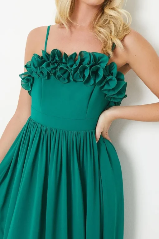 Debut London by Coast Ruffle Detail Midi Dress