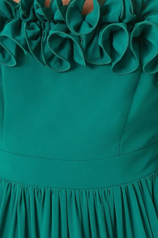 Debut London by Coast Ruffle Detail Midi Dress