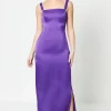 Debut London by Coast Square Neck Satin Maxi Dress