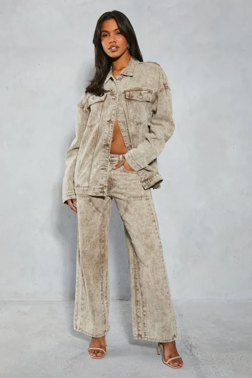 Denim Acid Wash Oversized Jacket