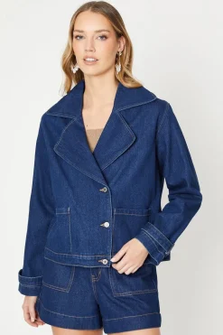 Denim Short Trench Coat