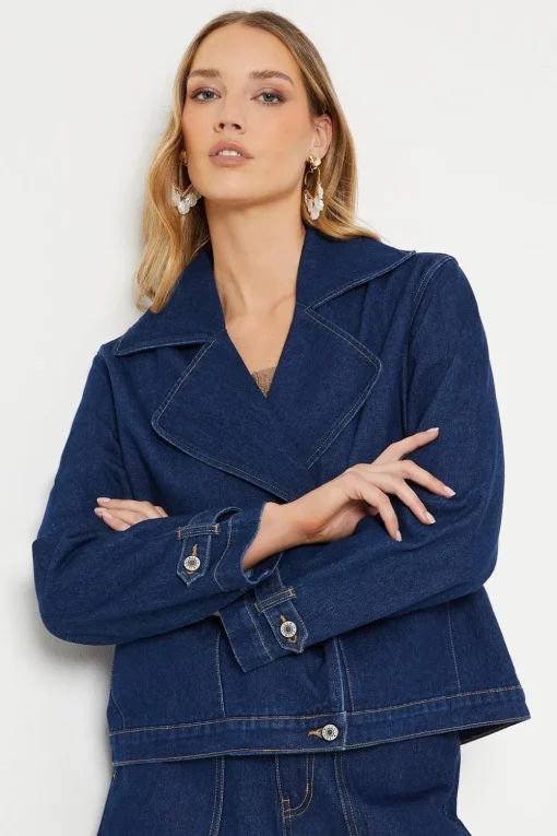 Denim Short Trench Coat