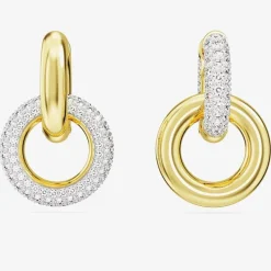 Dextera White Interlocking Loop Gold Plated Earrings 5668818