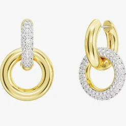 Dextera White Interlocking Loop Gold Plated Earrings 5668818