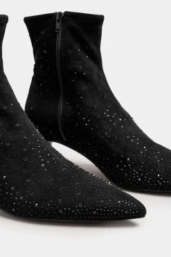 Diamante Heeled Boots In Standard Fit