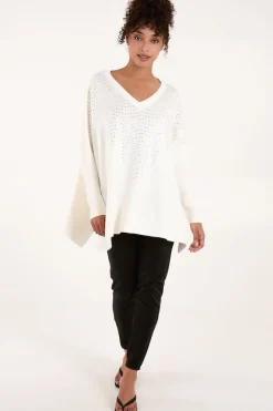 Diamante V Neck Jumper