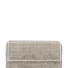 Diamante 'Donatella' Fold Over Soft Clutch Bag