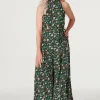 Ditsy Floral High Neck Jumpsuit