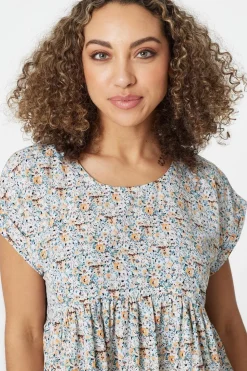 Ditsy Floral Oversized Smock Top