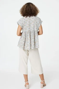 Ditsy Floral Oversized Smock Top