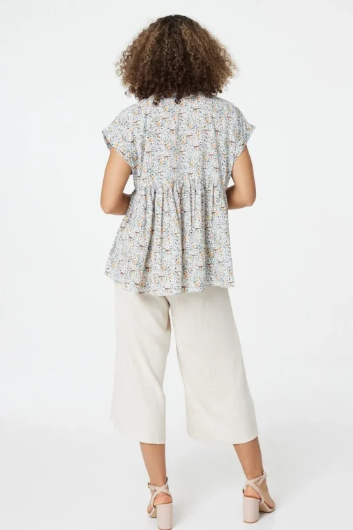 Ditsy Floral Oversized Smock Top