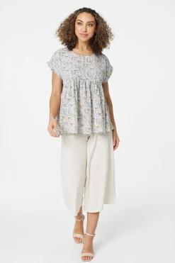 Ditsy Floral Oversized Smock Top