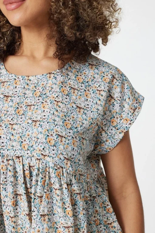 Ditsy Floral Oversized Smock Top