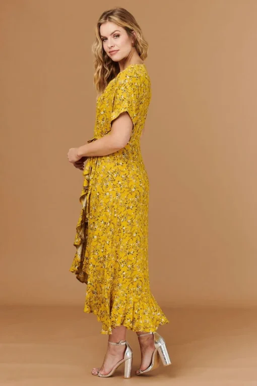 Ditsy Floral Short Sleeve Wrap Dress
