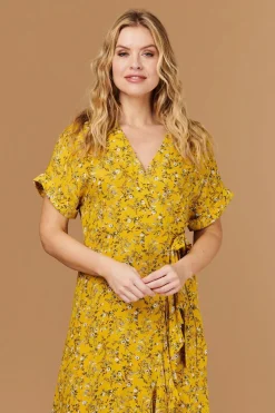Ditsy Floral Short Sleeve Wrap Dress