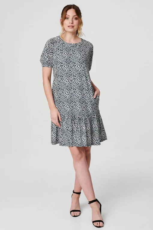 Ditsy Floral Short Tiered Dress