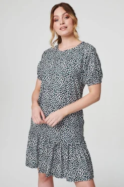 Ditsy Floral Short Tiered Dress