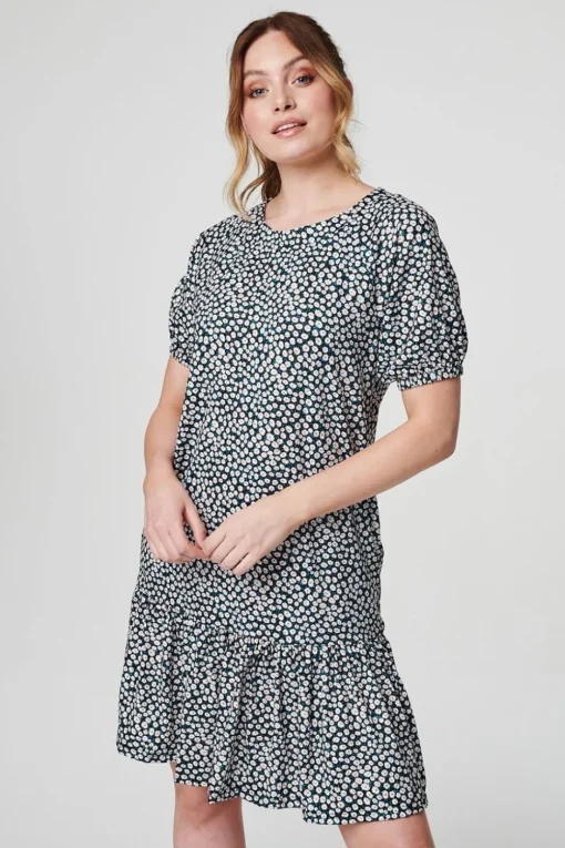 Ditsy Floral Short Tiered Dress