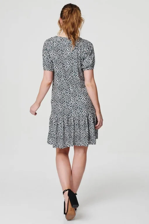 Ditsy Floral Short Tiered Dress