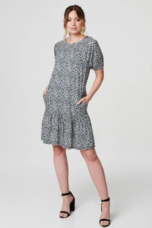 Ditsy Floral Short Tiered Dress