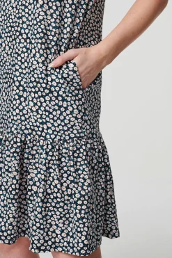 Ditsy Floral Short Tiered Dress