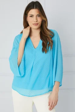 Dobby Pleat Detail Top