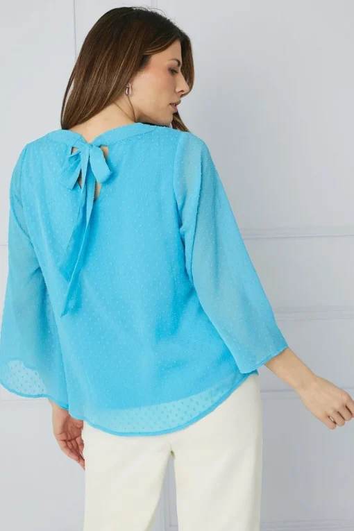 Dobby Pleat Detail Top