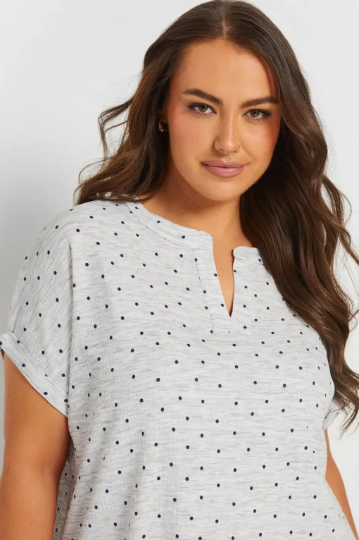 Dot Print Textured Top
