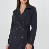 Double Breasted Short Trench Coat