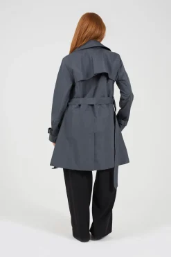 Double Breasted Short Trench Coat