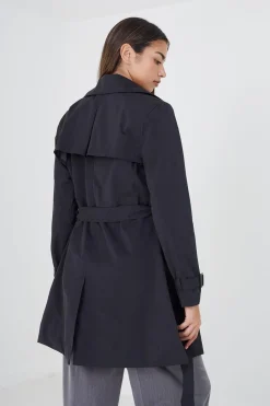 Double Breasted Short Trench Coat