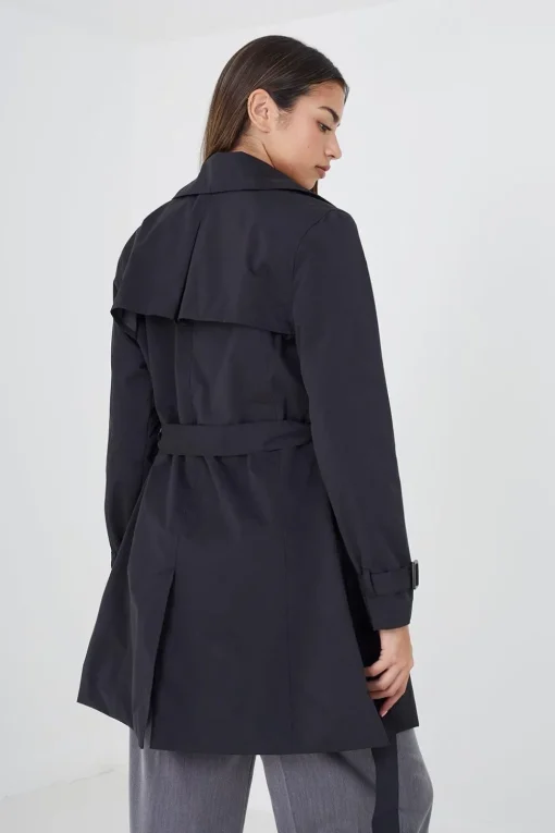 Double Breasted Short Trench Coat