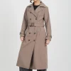 Double-Breasted Longline Trench Coat
