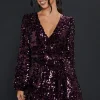 DP Luxe Sequin Wrap Mini Dress
