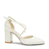 Dyeable satin 'Alysha' High Block Heel Court Shoes