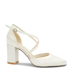 Dyeable satin 'Alysha' High Block Heel Court Shoes
