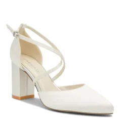 Dyeable satin 'Alysha' High Block Heel Court Shoes