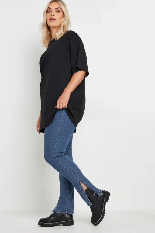 Elasticated Insert Split Hem Jeggings