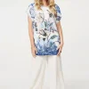 Embellished Floral Tunic Top