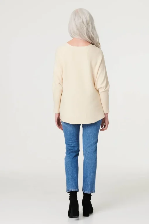 Embellished Long Sleeve Knit Top