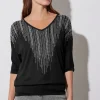 Embellished Neckline Top
