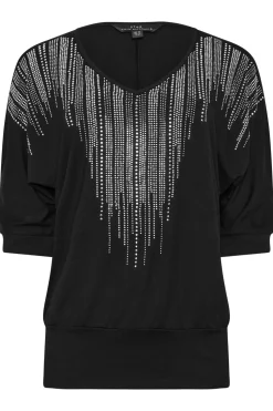 Embellished Neckline Top