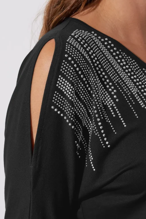 Embellished Neckline Top
