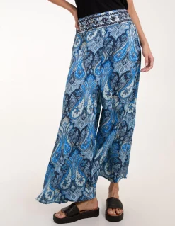 Embellished Waist Wide Leg Trouser