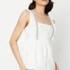 Embroidered Sleeveless Blouse