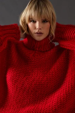 Exposed Seam Super Chunky Knitted Jumper