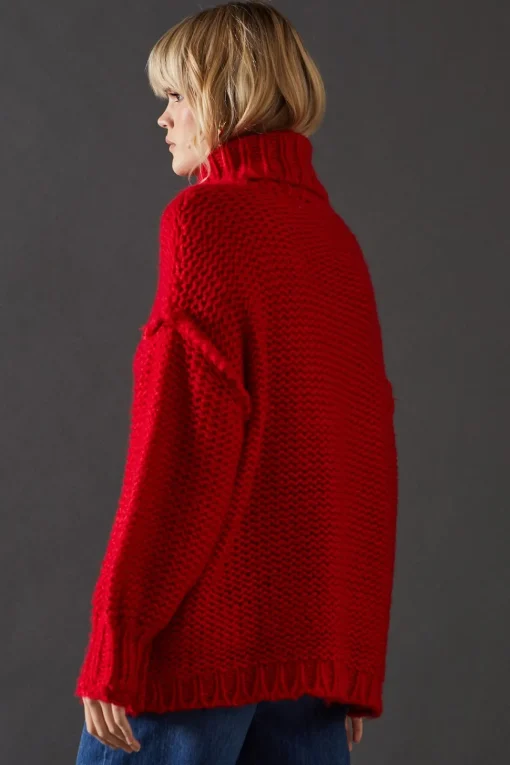 Exposed Seam Super Chunky Knitted Jumper