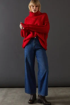 Exposed Seam Super Chunky Knitted Jumper