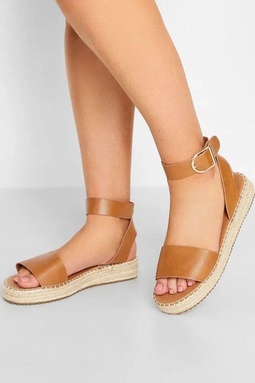 Extra Wide Fit Black Flatform Espadrilles